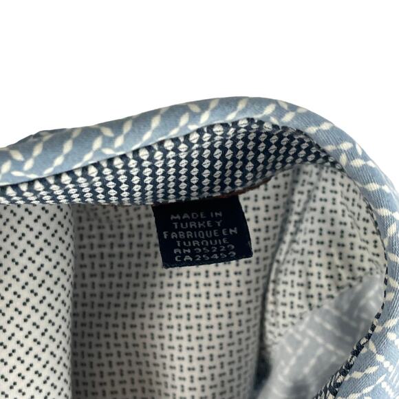 Ted Baker Short Sleeve Button Up Shirt Mens Vanity SZ 6 (XXL US) Blue Geo Print - Picture 8 of 9